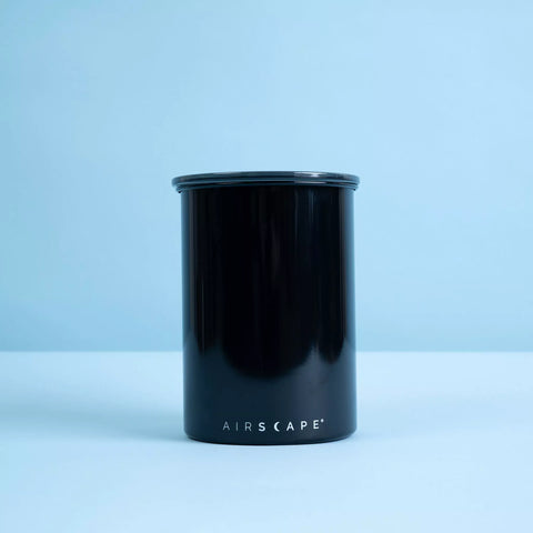AirScape Kaffeedose schwarz mit luftdichtem Vakuumverschluss für optimale Kaffeebohnen-Lagerung