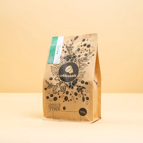 Frisch geröstete Brasilien San Martin Kaffeebohnen 500G mit schokoladig-nussigem Aroma in eleganter Verpackung