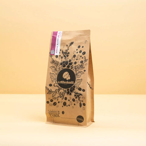 coffeekult Hausmischung NO3 aus 100% Arabica-Bohnen mit aromatisch-schokoladigem Charakter in Kiloverpackung