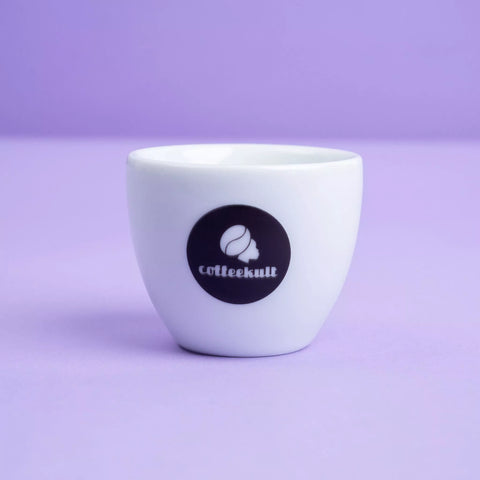 Weiße coffeekult Espresso Tasse aus hochwertigem Porzellan ohne Unterteller