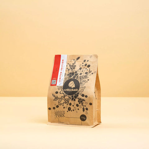 Exklusive Limited Edition Kaffeespezialität von coffeekult in eleganter Sonderverpackung 250 Gramm