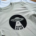 T-Shirt mit Grafik ‚Bean Me Up‘ – Kaffeeliebhaber-Motiv
