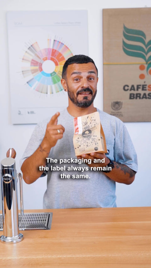 Video erklärt die Coffeekult Limited Edition: Die Verpackung bleibt gleich, aber der Kaffee wechselt monatlich. Jede Ausgabe bringt neue Bohnen aus wechselnden Ursprüngen mit einzigartigem Geschmacksprofil.